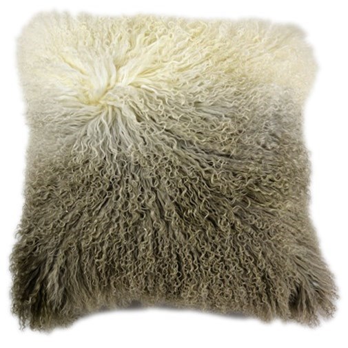Moe s Home Collection Pillows and Throws A43368 Lamb Fur Pillow Light Grey Spectrum Stoney Creek Furniture Bedding Pillow